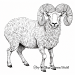 Intricate Desert Bighorn Sheep Coloring Pages 2