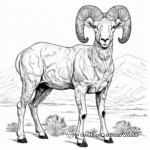 Intricate Desert Bighorn Sheep Coloring Pages 3