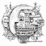 Intricate Detail: Complex Alien Spaceship Coloring Pages 4