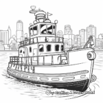 Intricate Detailed Tugboat Coloring Pages 2