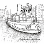 Intricate Detailed Tugboat Coloring Pages 3