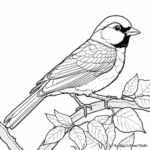Intricate Details of Carolina Chickadee Coloring Pages 3