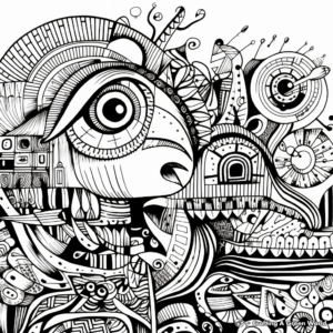 Intricate Doodle Art Coloring Pages for Artists 1