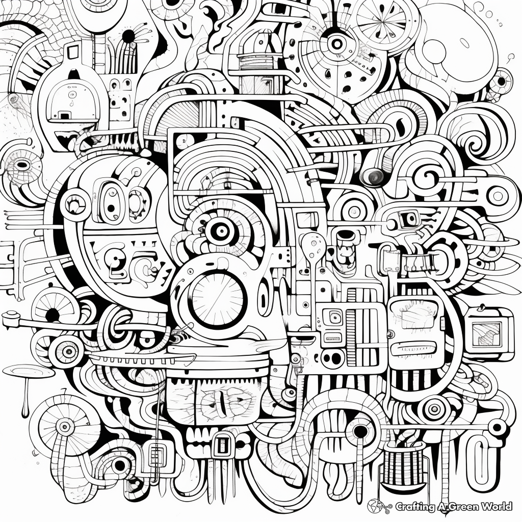 Intricate Doodle Art Coloring Pages for Artists 4