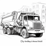 Intricate Dump Truck Coloring Pages for Adults 1