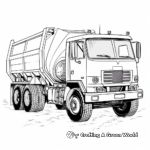 Intricate Dump Truck Coloring Pages for Adults 2