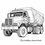 Intricate Dump Truck Coloring Pages for Adults 3