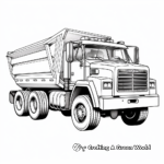 Intricate Dump Truck Coloring Pages for Adults 4