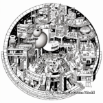 Intricate Event Horizon Black Hole Coloring Pages 1