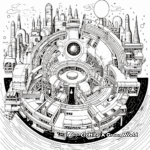 Intricate Event Horizon Black Hole Coloring Pages 2