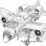 Intricate F18 Blueprint Coloring Pages 2