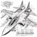 Intricate F18 Blueprint Coloring Pages 3