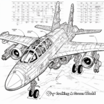 Intricate F18 Blueprint Coloring Pages 4