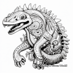 Intricate Fossil Dinosaur Coloring Pages 3