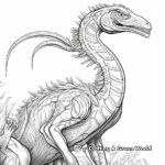 Intricate Fossilized Utahraptor Coloring Pages 2