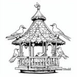 Intricate Gazebo Bird Feeder Coloring Pages 2