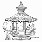 Intricate Gazebo Bird Feeder Coloring Pages 4