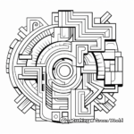 Intricate Geometric Shape Coloring Pages 2