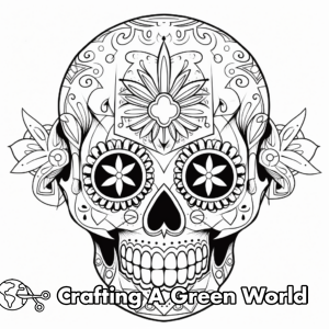 Sugar Skull Coloring Pages - Free &amp; Printable!