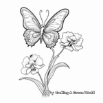 Intricate Half Butterfly, Half Orchid Coloring Pages 3