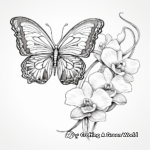 Intricate Half Butterfly, Half Orchid Coloring Pages 2