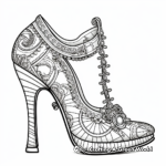 Intricate High-Heel Coloring Pages for Adults 1