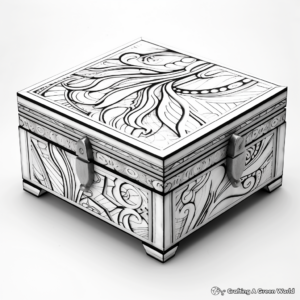 Intricate Homemade Jewelry Box Coloring Pages 1