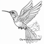 Intricate Hummingbird Coloring Pages 4