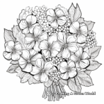 Intricate Hydrangea Bouquet Coloring Pages 4