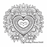 Intricate 'I Love You' Mandala Coloring Pages for Adults 1