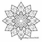 Intricate Ice Crystal Mandala Coloring Pages 4