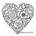 Intricate Lace Heart Coloring Pages 2