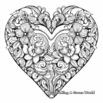 Intricate Lace Heart Coloring Pages 3