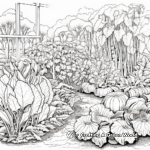 Intricate Lettuce Garden Coloring Pages 1