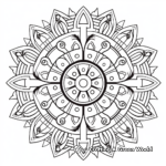 Intricate Mandala Cross Coloring Pages 2