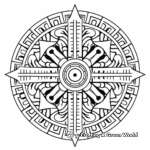 Intricate Mandala Cross Coloring Pages 3