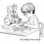 Intricate Microscope Examination Coloring Pages 3
