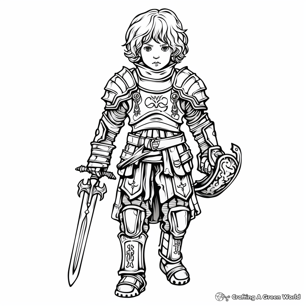 Intricate Middle Ages Knight Coloring Pages 2