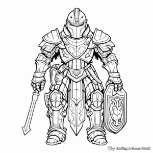 Intricate Middle Ages Knight Coloring Pages 4