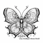 Intricate Monarch Butterfly Mandala Coloring Pages 3