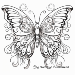 Intricate Monarch Butterfly Mural Coloring Pages 4