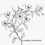 Intricate Morning Glory Vine Coloring Pages 1