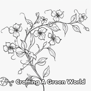 Flower Vine Coloring Pages - Free &amp; Printable!