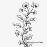 Intricate Morning Glory Vine Coloring Pages 3
