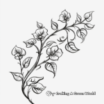 Intricate Morning Glory Vine Coloring Pages 4