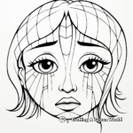 Intricate Mourning Face Coloring Sheets 2