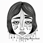 Intricate Mourning Face Coloring Sheets 4