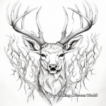 Intricate Mule Deer Antler Coloring Pages 1