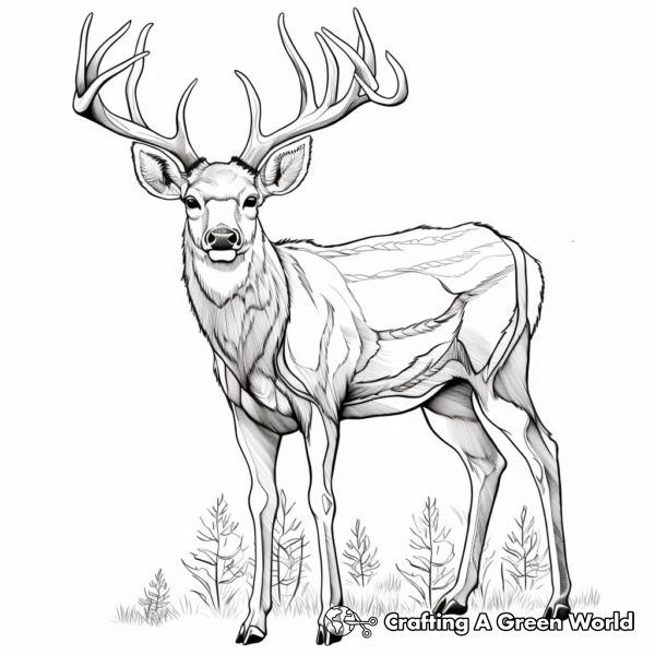Deer Antler Coloring Pages - Free &amp; Printable!