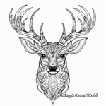 Intricate Mule Deer Head Coloring Pages 2